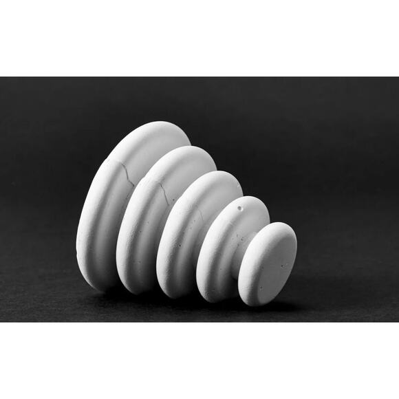 Set of 2 White Moon Chalk by Areaware Satellite Stack Rake Art Supplies - Picture 2 of 5